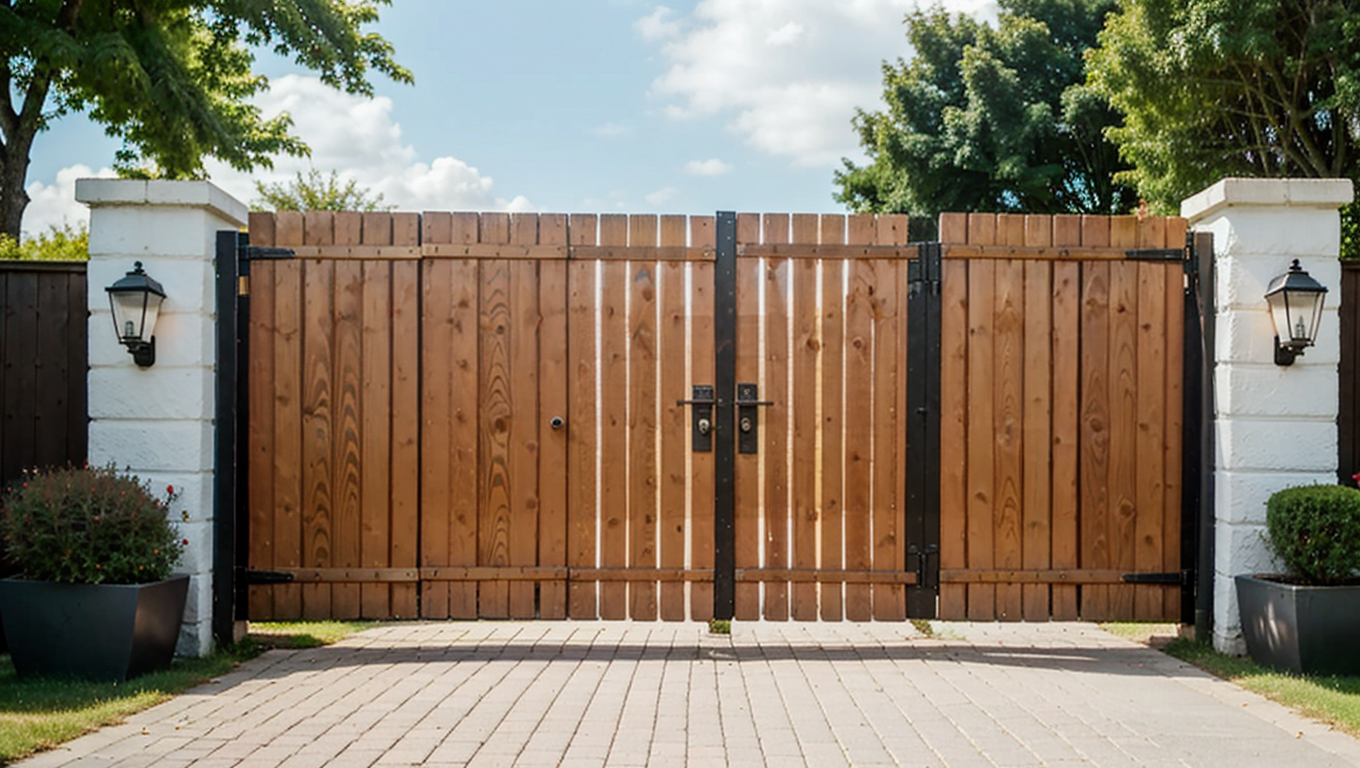 Residential Swing Gate 16 9 (wooden Finish)