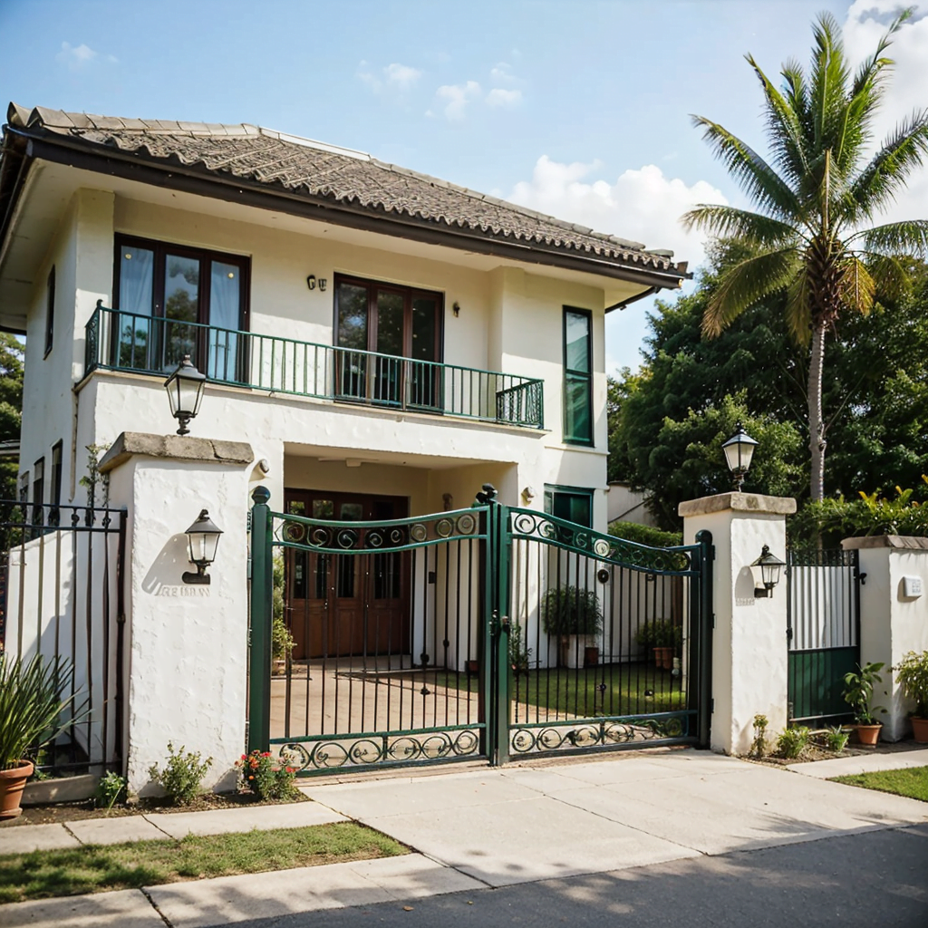 Residential Swing Gate (wrought Iron Gate Green)