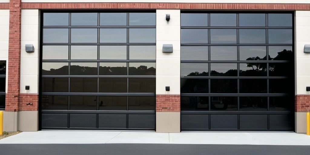 Commercial Garage Door Tinted Glass