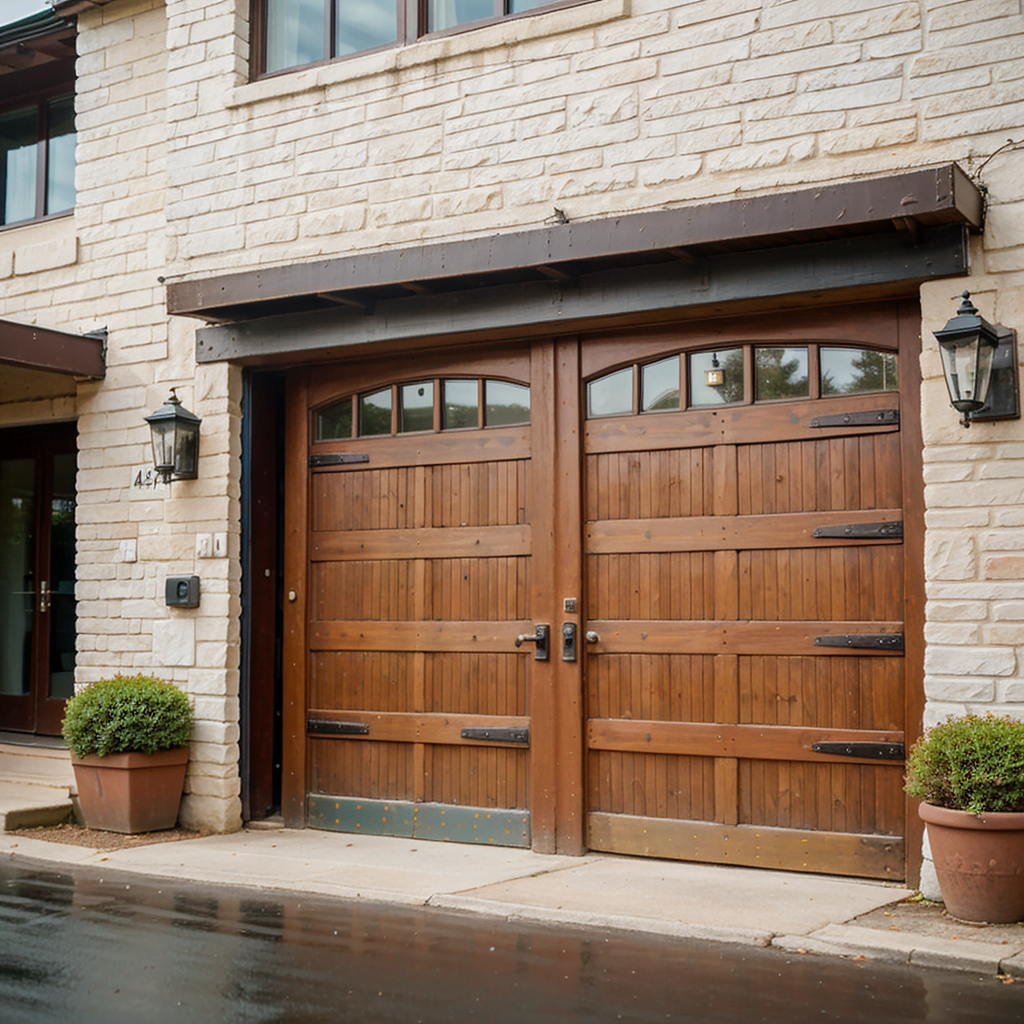 Commercial Grage Door Wood