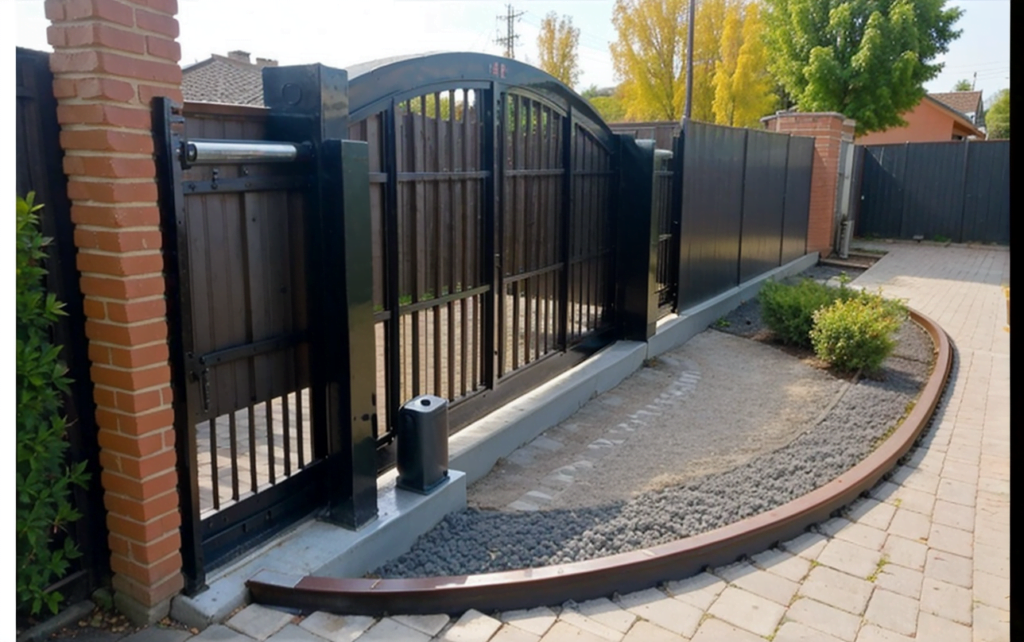 Commercial Sliding Gates Black