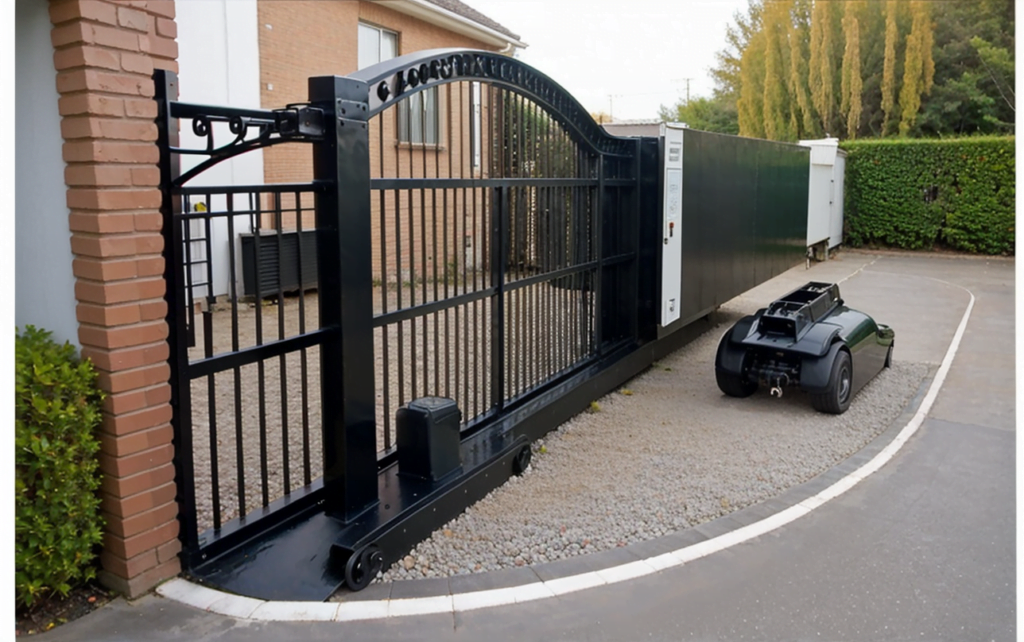Commercial Sliding Gates Driveway Entrance