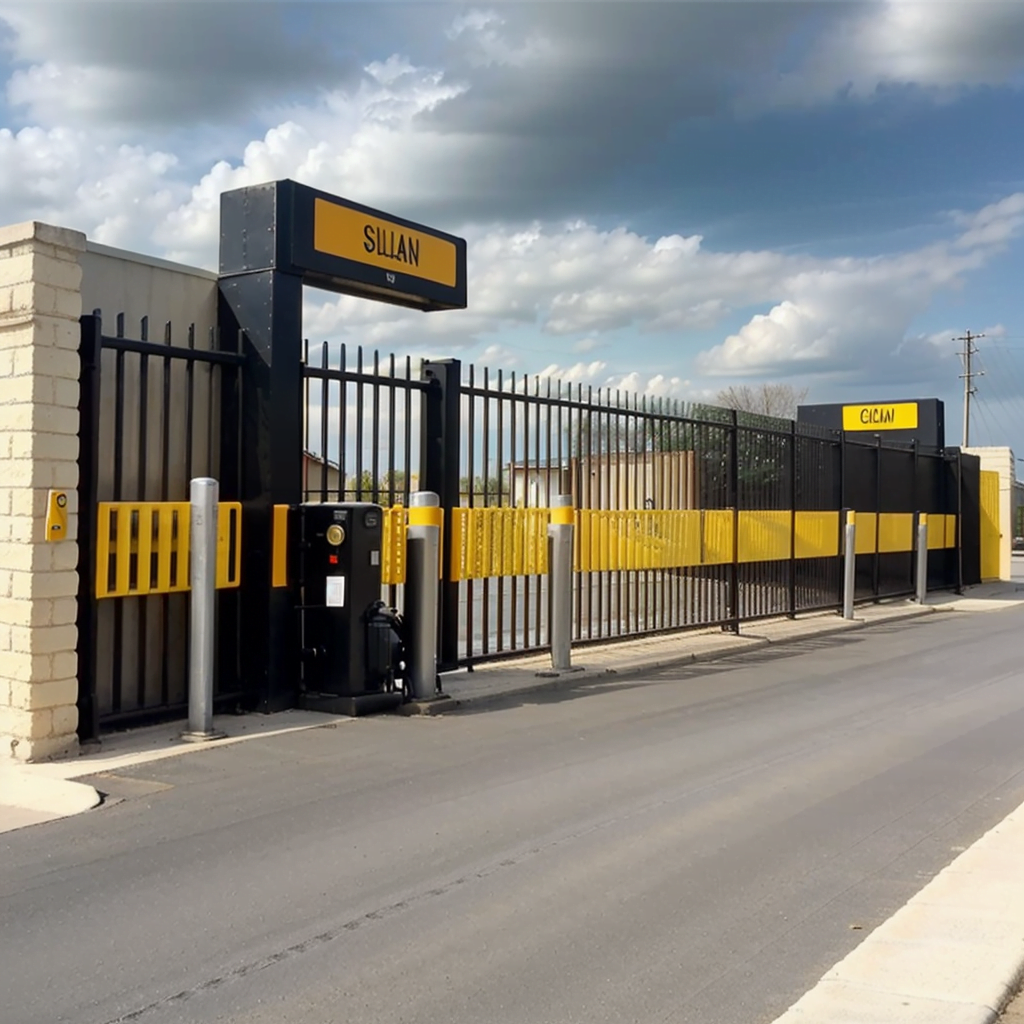 Commercial Sliding Gates Warehouse Entrance
