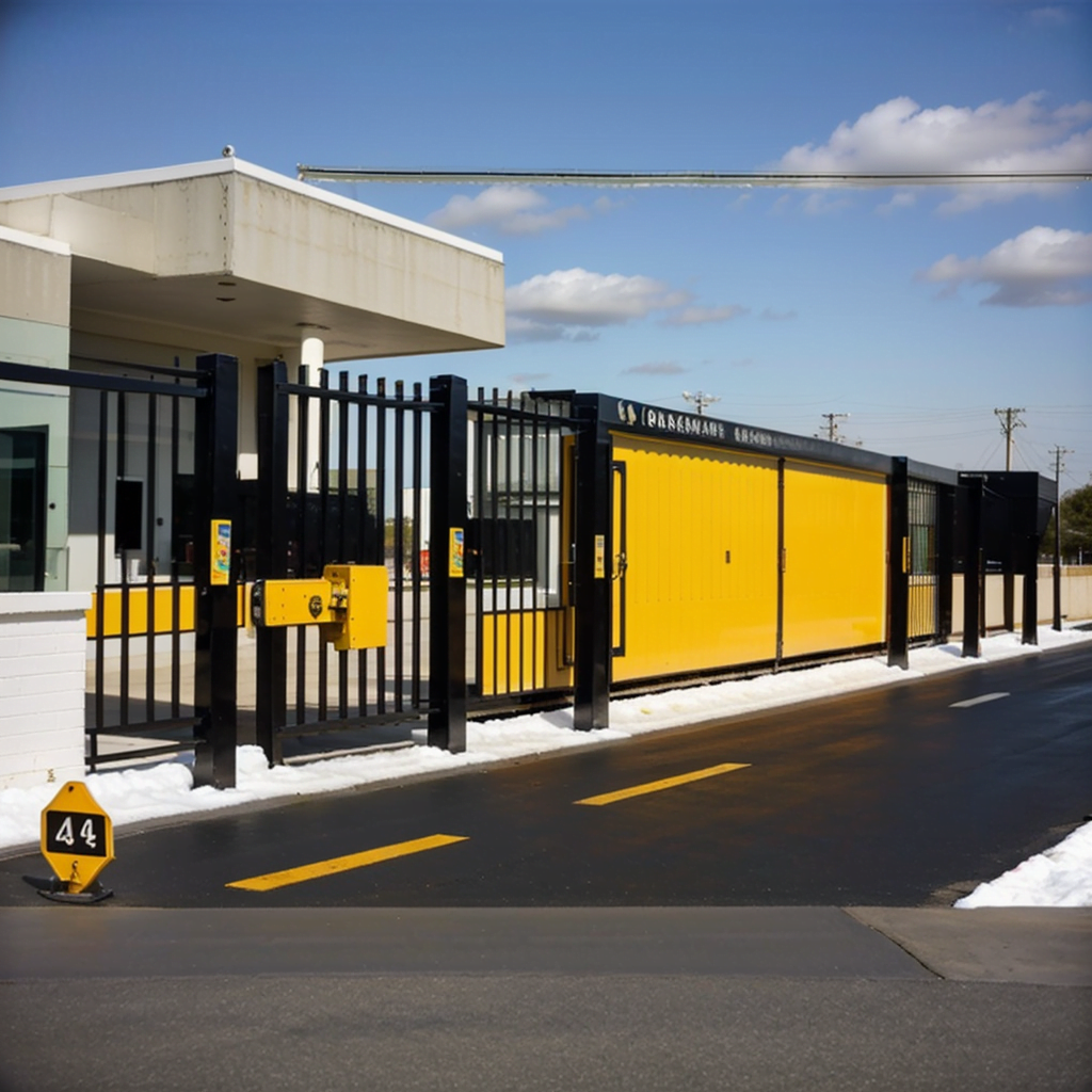 Commercial Sliding Gates Yellow