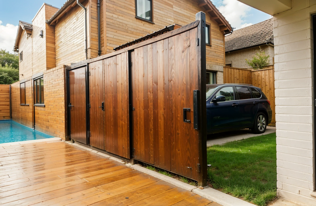 Residential Wooden Sliding Gate